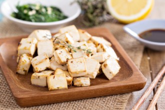 Baked tofu with spices