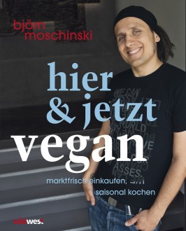 Buchcover Hier & jetzt vegan